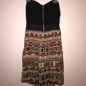 Strapless skater dress